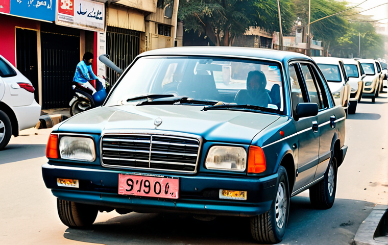 도로교통사 필기시험 대비 핵심 이론 - A fully clothed Pakistani driving instructor, wearing modest professional attire, teaching a young m...