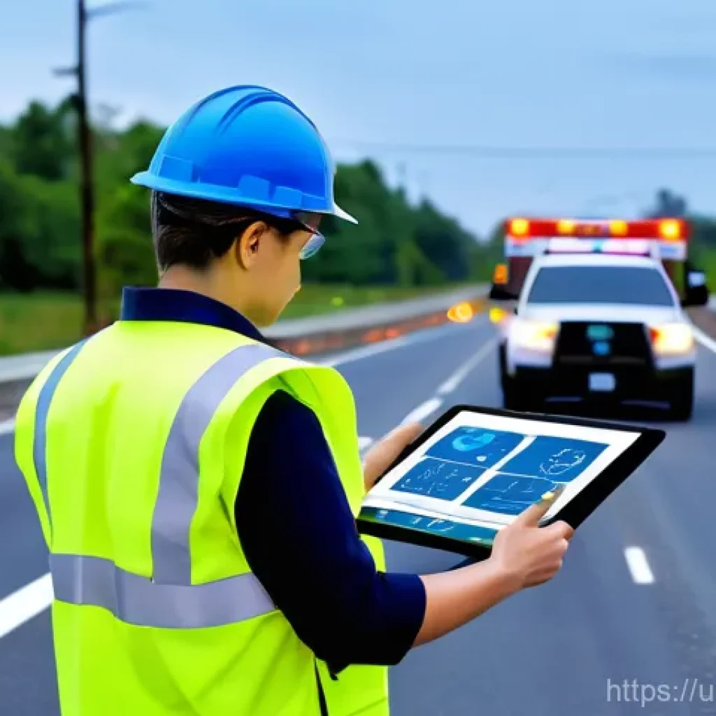 도로교통사 이직 시 유리한 조건 - **Prompt: Modern Traffic Accident Investigation with Digital Tools**
"A highly detailed, realist...