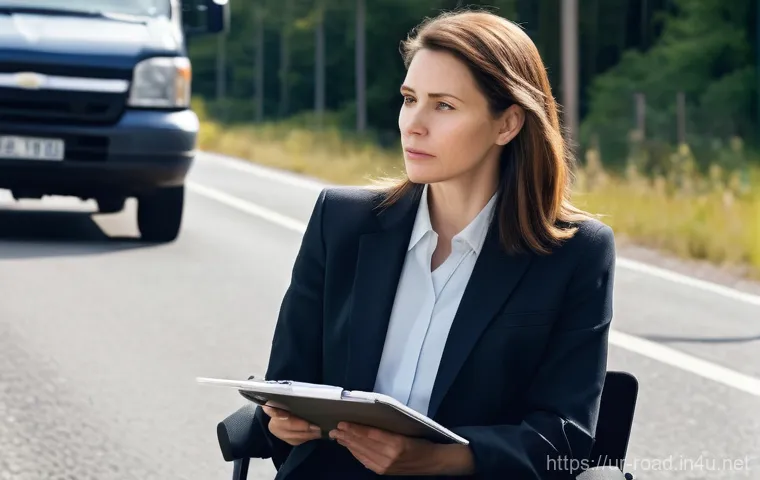 도로교통사 이직 시 유리한 조건 - **Prompt: Modern Traffic Accident Investigation with Digital Tools**
    "A highly detailed, realist...