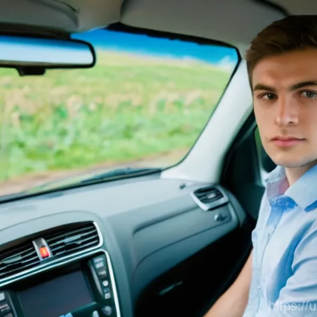 도로교통사 실기시험 준비를 위한 자료 - **Prompt 1: Focused Driver on a Practical Driving Test**
    "A candid, realistic photograph of a yo...