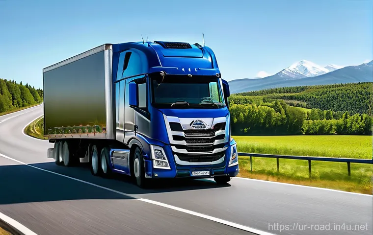 도로교통사 자격증으로 가능한 해외 직무 - International Long-Haul Truck Driver on a Scenic Route**
A professional male truck driver, appearing...