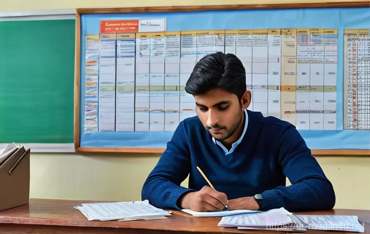 도로교통사 시험 준비를 위한 기본 학습 - **Prompt: The Diligent Learner's Desk**
A focused adult individual, respectfully dressed in cont...