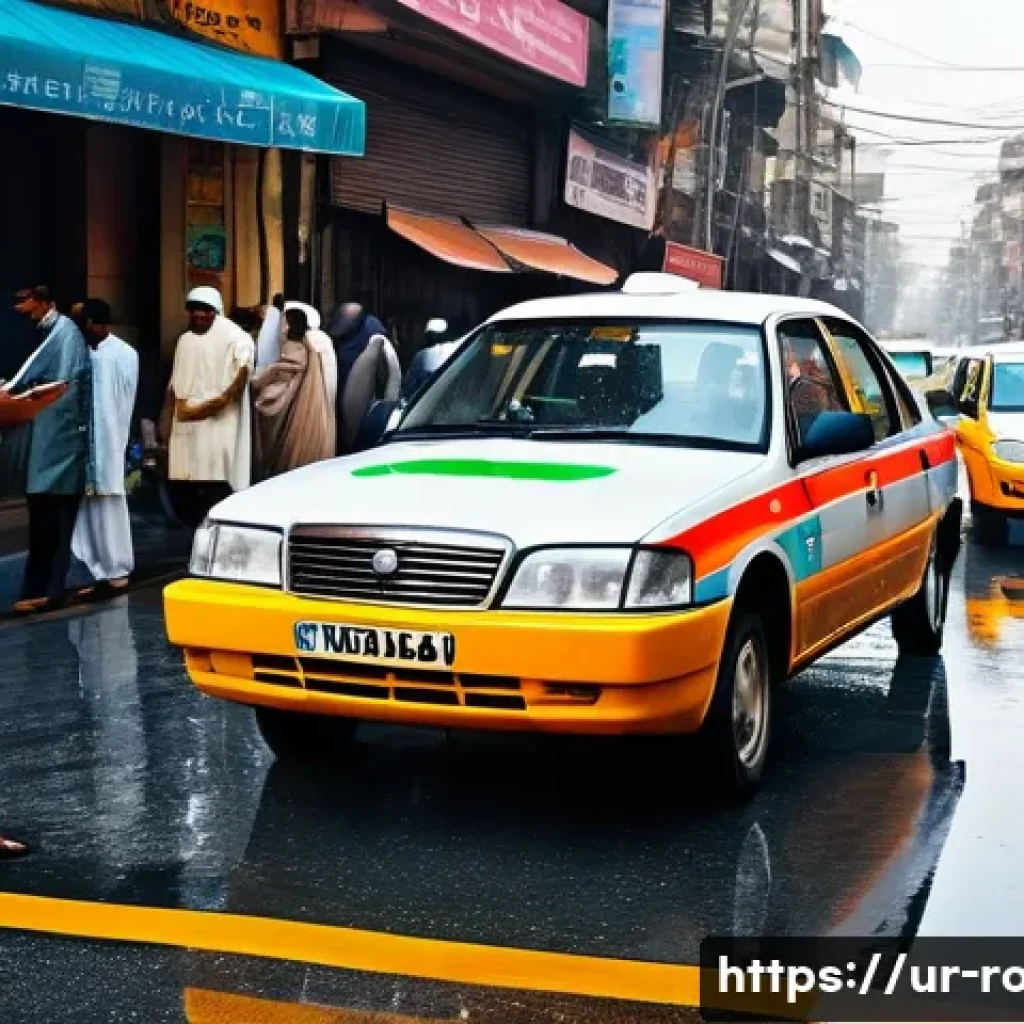 도로교통사 필기시험 대비 문제 풀이 - A vibrant urban street scene in a bustling Pakistani city during daylight, featuring diverse vehicle...