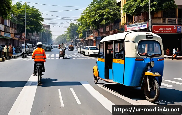 도로교통사 실습 과정에서 배우는 것 - A detailed street scene in a bustling Pakistani city showing a young male motorcyclist wearing a pro...