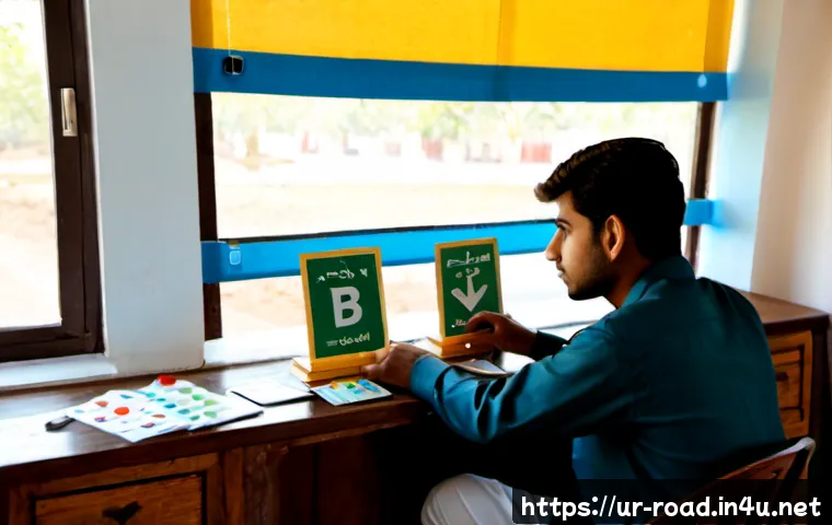 Home 17 도로교통사 필기시험 암기법 모음 - Photorealistic study scene for a road traffic written exam: a young Pakistani man in modest shalwar ...