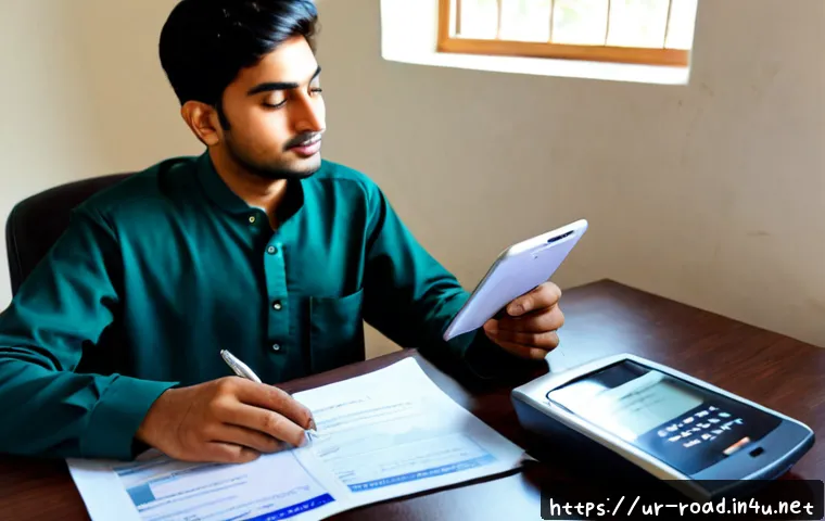 Home 17 도로교통사 시험 신청 방법 - Photorealistic Pakistani young adult preparing to apply for a driving license theory exam at a clean...